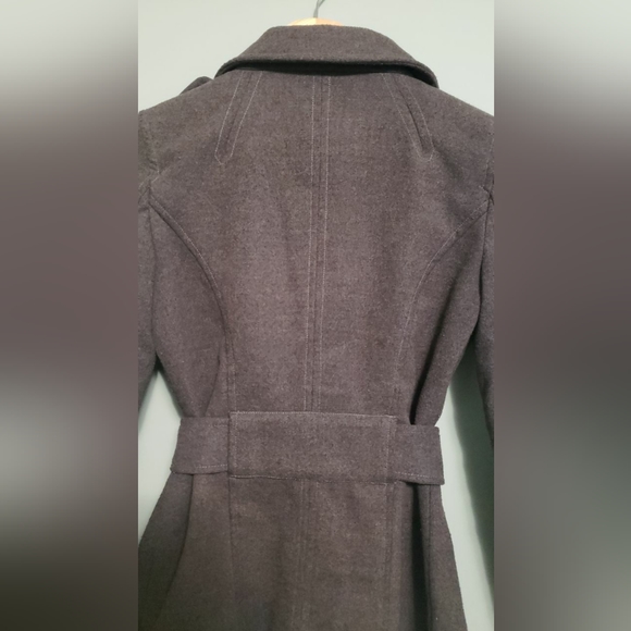 Zara grey coat with belt - Picture 3 of 11